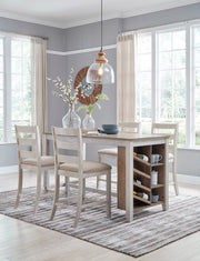Skempton White/Light Brown 5 - Piece Counter Height Set - Gate FurnitureCounter Height Set