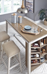 Skempton White/Light Brown 5 - Piece Counter Height Set w/ Stools - Gate FurnitureCounter Height Set