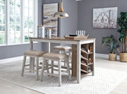Skempton White/Light Brown 5 - Piece Counter Height Set w/ Stools - Gate FurnitureCounter Height Set