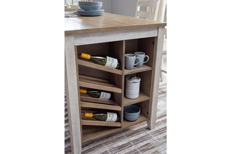 Skempton White/Light Brown Counter Height Dining Table - Gate FurnitureCounter Height Table
