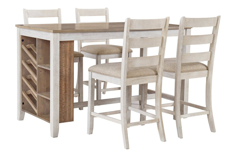 Skempton White/Light Brown Counter Height Dining Table - Gate FurnitureCounter Height Table