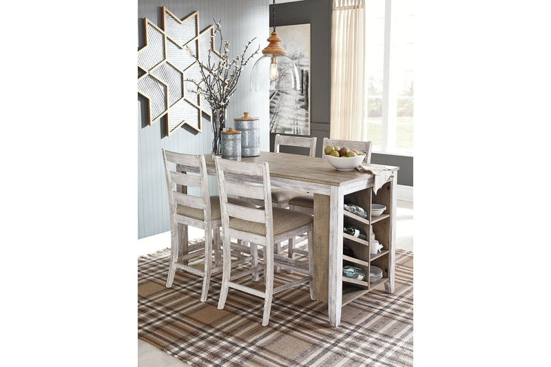 Skempton White/Light Brown Counter Height Dining Table - Gate FurnitureCounter Height Table