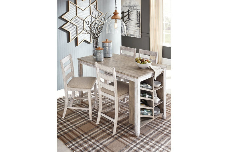 Skempton White/Light Brown Counter Height Dining Table - Gate FurnitureCounter Height Table