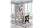 Skempton White/Light Brown Counter Height Dining Table - Gate FurnitureCounter Height Table