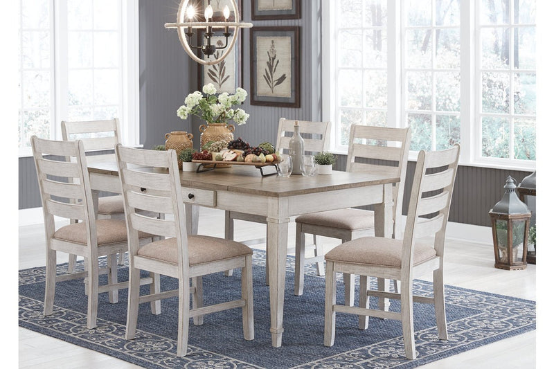 Skempton White/Light Brown Dining Table - Gate FurnitureDining Table