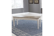 Skempton White/Light Brown Storage Bench - Gate FurnitureAccent Bench