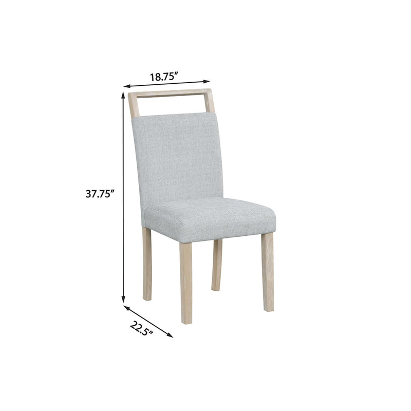 Skyla - Gray Upholstered Dining Chair with Padded Seat and Back - D214-C