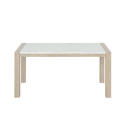 Skyla - White & Oak Rectangular Shape Dining Table with Faux Marble Top - D214-Table
