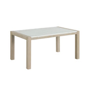 Skyla - White & Oak Rectangular Shape Dining Table with Faux Marble Top - D214-Table