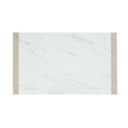 Skyla - White & Oak Rectangular Shape Dining Table with Faux Marble Top - D214-Table