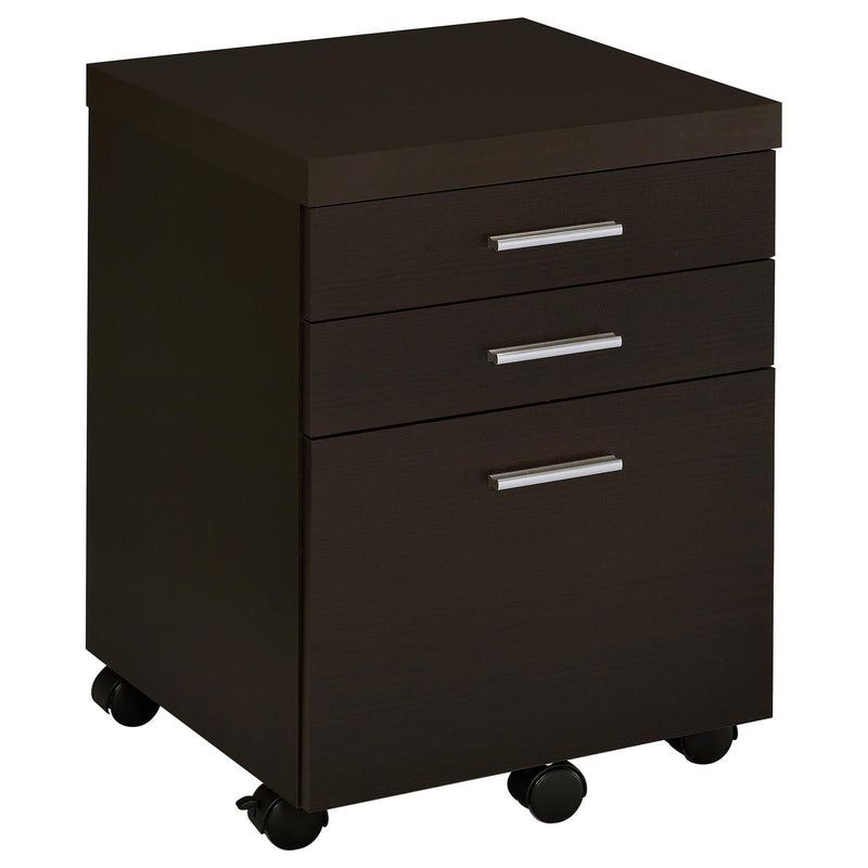 Skylar 3-drawer Home Office Mobile File Cabinet Cappuccino - 800894