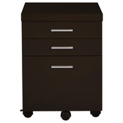 Skylar 3-drawer Home Office Mobile File Cabinet Cappuccino - 800894