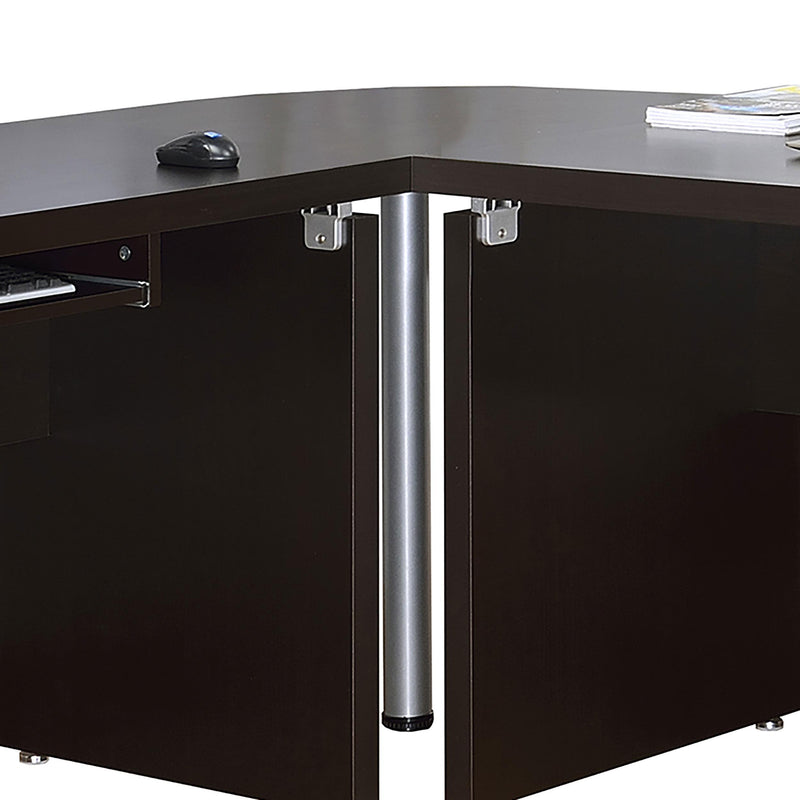 Skylar 83-inch L-Shaped Office Computer Desk Cappuccino - 800891L