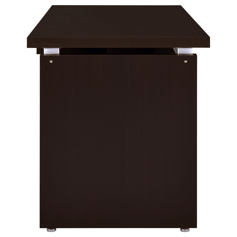 Skylar 83-inch L-Shaped Office Computer Desk Cappuccino - 800891L