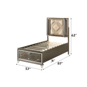 Skylar Full Bed W/Led & Storage - 25335F