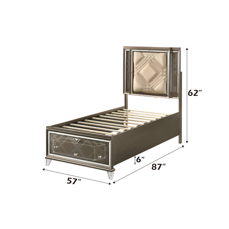 Skylar Full Bed W/Led & Storage - 25335F