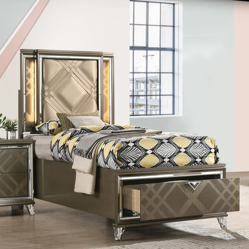 Skylar Twin Bed W/Led & Storage - 25340T
