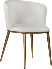 Skylar Vegan Leather Upholstered Dining Chair in White, Set of 2 - 965White-C