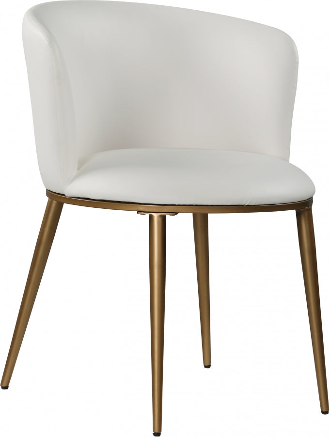 Skylar Vegan Leather Upholstered Dining Chair in White, Set of 2 - 965White-C