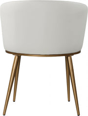 Skylar Vegan Leather Upholstered Dining Chair in White, Set of 2 - 965White-C