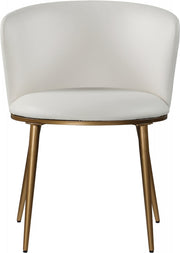 Skylar Vegan Leather Upholstered Dining Chair in White, Set of 2 - 965White-C