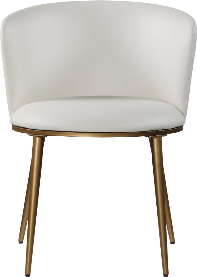 Skylar Vegan Leather Upholstered Dining Chair in White, Set of 2 - 965White-C