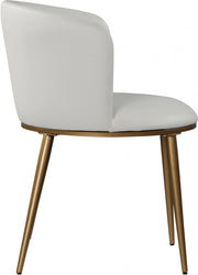 Skylar Vegan Leather Upholstered Dining Chair in White, Set of 2 - 965White-C