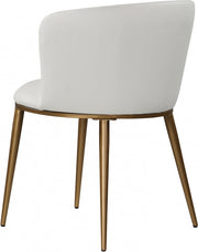 Skylar Vegan Leather Upholstered Dining Chair in White, Set of 2 - 965White-C