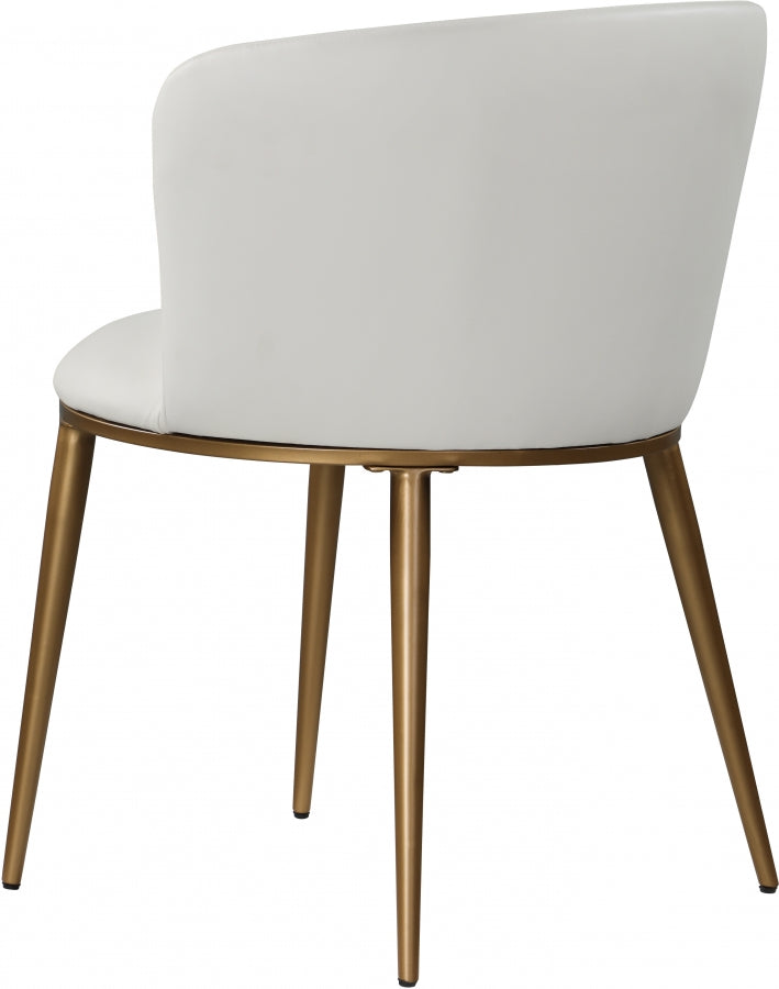 Skylar Vegan Leather Upholstered Dining Chair in White, Set of 2 - 965White-C