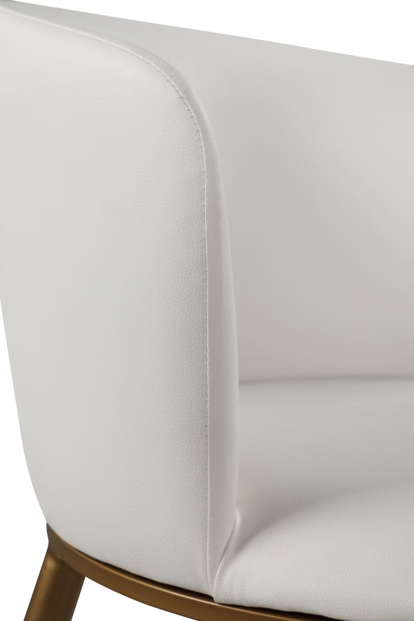 Skylar Vegan Leather Upholstered Dining Chair in White, Set of 2 - 965White-C