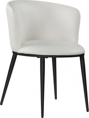 Skylar Vegan Leather Upholstered Dining Chair in White, Set of 2 - 966White-C