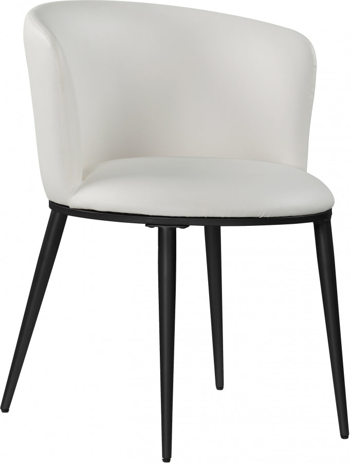 Skylar Vegan Leather Upholstered Dining Chair in White, Set of 2 - 966White-C