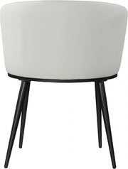 Skylar Vegan Leather Upholstered Dining Chair in White, Set of 2 - 966White-C
