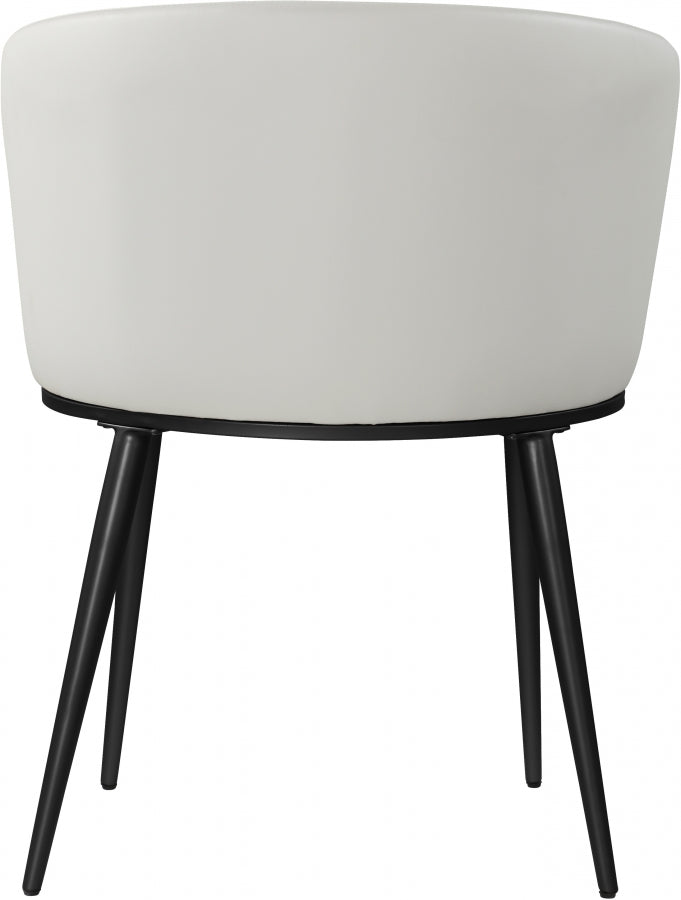 Skylar Vegan Leather Upholstered Dining Chair in White, Set of 2 - 966White-C