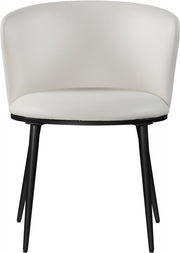 Skylar Vegan Leather Upholstered Dining Chair in White, Set of 2 - 966White-C