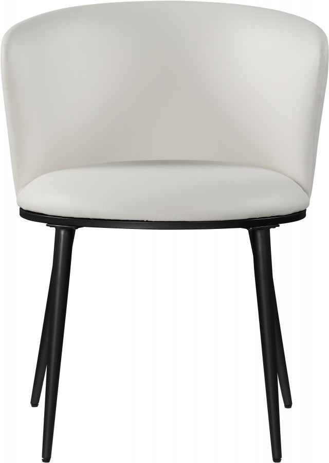 Skylar Vegan Leather Upholstered Dining Chair in White, Set of 2 - 966White-C