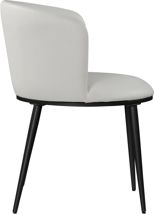 Skylar Vegan Leather Upholstered Dining Chair in White, Set of 2 - 966White-C