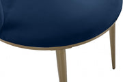 Skylar Velvet Upholstered Dining Chair in Blue, Set of 2 - 965Navy-C
