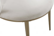Skylar Velvet Upholstered Dining Chair in Cream, Set of 2 - 965Cream-C