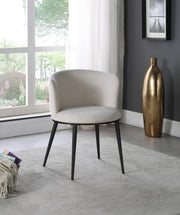 Skylar Velvet Upholstered Dining Chair in Cream, Set of 2 - 966Cream-C