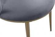 Skylar Velvet Upholstered Dining Chair in Grey, Set of 2 - 965Grey-C