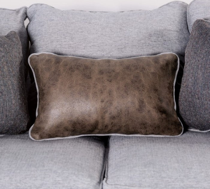 Skyline Light Gray/Brown Loveseat - SM1211-LV