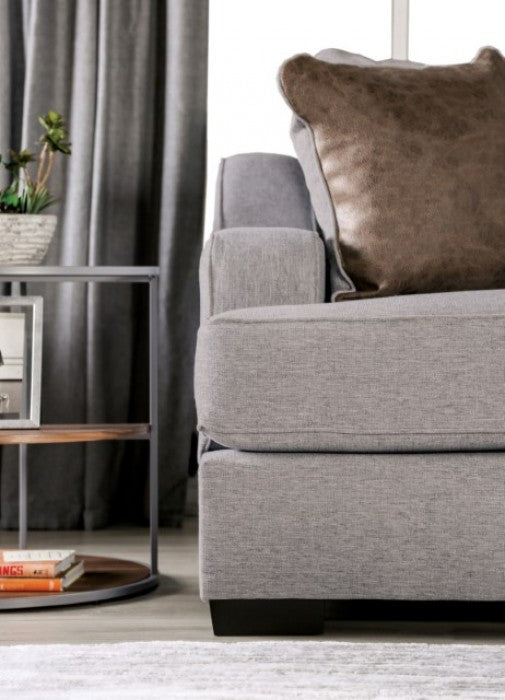 Skyline Light Gray/Brown Sofa - SM1211-SF