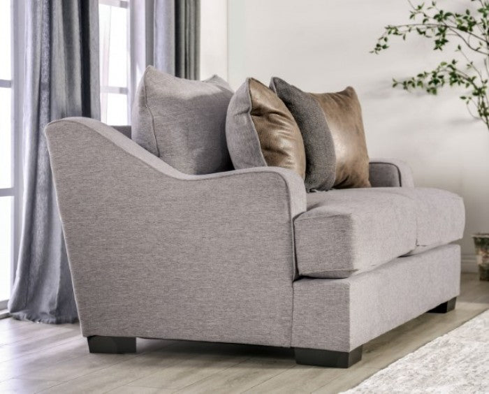 Skyline Light Gray/Brown Sofa - SM1211-SF