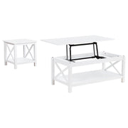 Skyview 2-piece Rectangular Lift Top Coffee Table Set White - 722088-S2