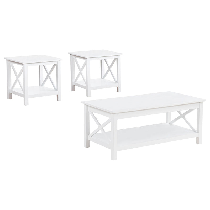 Skyview 3-piece Rectangular Lift Top Coffee Table Set White - 722088-S3