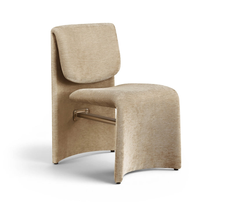 Slique Performance Fabric Upholstered Dining Chair in Beige, Set of 2 - 88020Beige-C