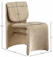 Slique Performance Fabric Upholstered Dining Chair in Beige, Set of 2 - 88020Beige-C