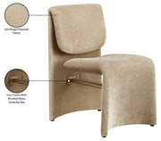 Slique Performance Fabric Upholstered Dining Chair in Beige, Set of 2 - 88020Beige-C