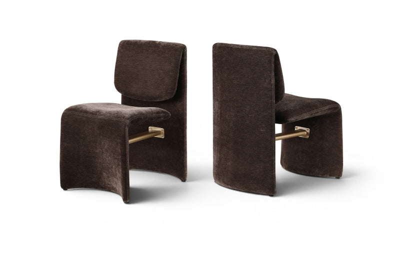 Slique Performance Fabric Upholstered Dining Chair in Brown, Set of 2 - 88020Brown-C